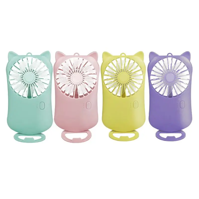 

Cute Portable Mini USB Fan Hand Held Desk Air Cooler Silent Travel Pocket Humidification Cooler Lady Girl Cooling Fan