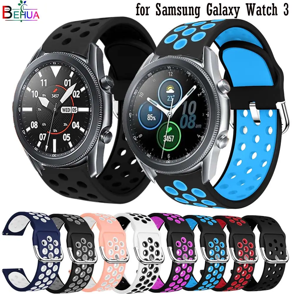 Ремешок 22 мм для Samsung Galaxy Watch 3 45 Смарт-часы сменный Браслет Garmin Vivoactive 4 аксессуары