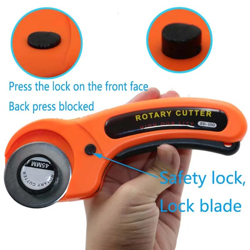 Kit de herramientas de costura de cuero para ropa, cuchillo de corte a mano, regla de cuchillo de retales, cortador rotativo de costura DIY, cuchillas, juego de costura de tela-3