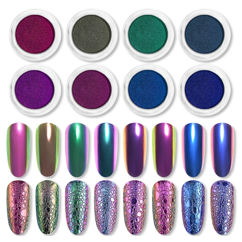 Пена для мыльных пузырей блеск ногтей стиль хамелеон зеркальная полировка