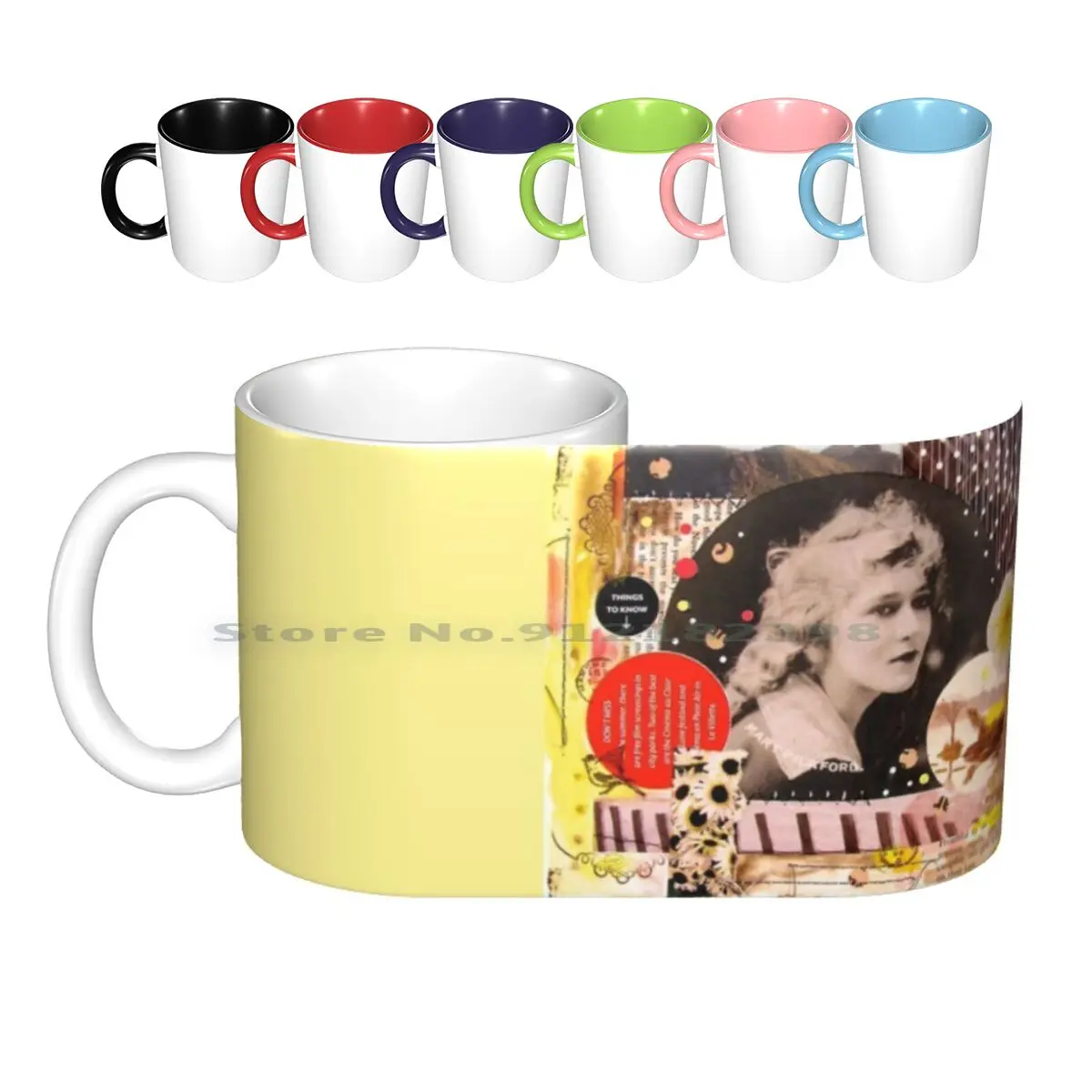 

Керамические кружки с Мэри коллажем, кофейные чашки, Кружка для молока и чая, кружка с коллажем Мэри 1910s, винтажные Женские винтажные тихие г...