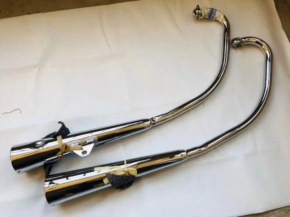 Двухцилиндровые трубы GN250 мотоциклетные глушители выхлопной | Автомобили и