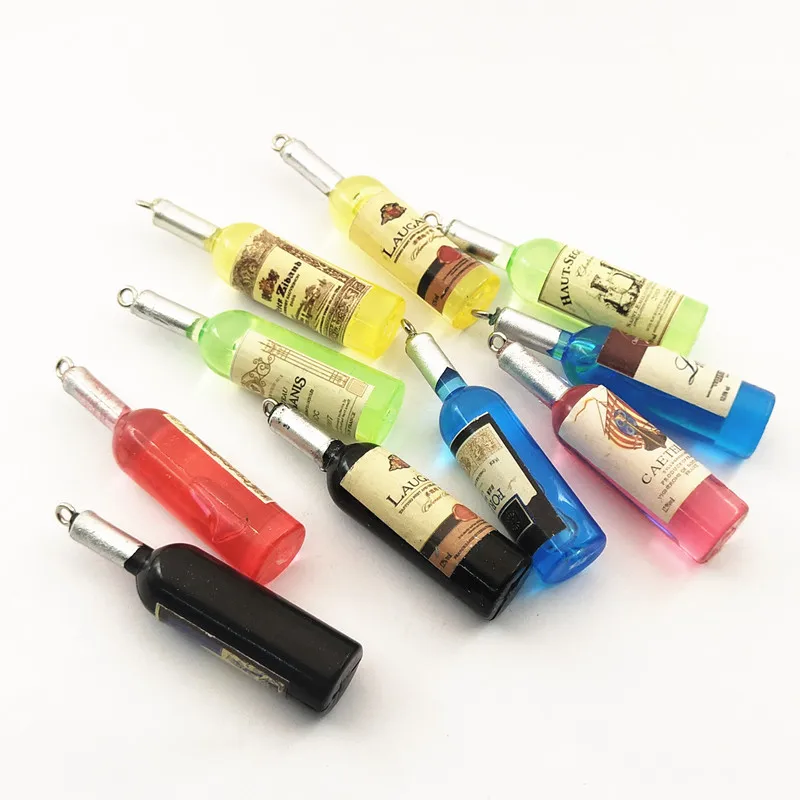 5 шт. акриловые подвески в виде бутылки вина подвесные Подвески ручной работы