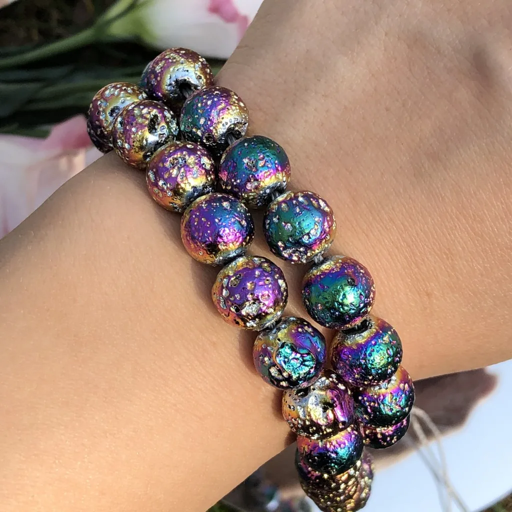 Natural Stone Multicolor Rock Volcanic Hematite Lava Beads Loose Mineral Spacer For Jewelry Making Diy Bracelet Accessorie | Украшения и