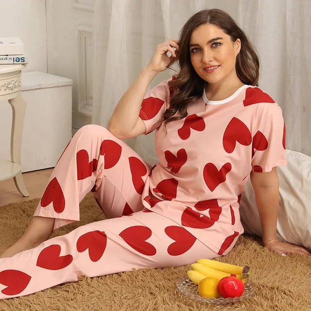 Пижама друзья. Китайская пижама для женщин. Mila 3/4 Plus Pyjamas. Slumber-Suit.