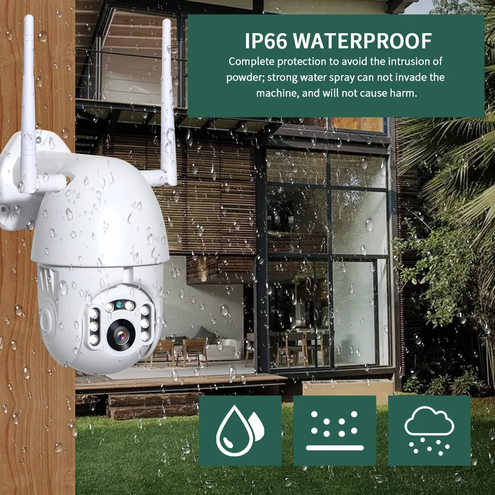 IP-камера INQMEGA 1080p PTZ Уличная С 4-кратным цифровым зумом и поддержкой Wi-Fi |