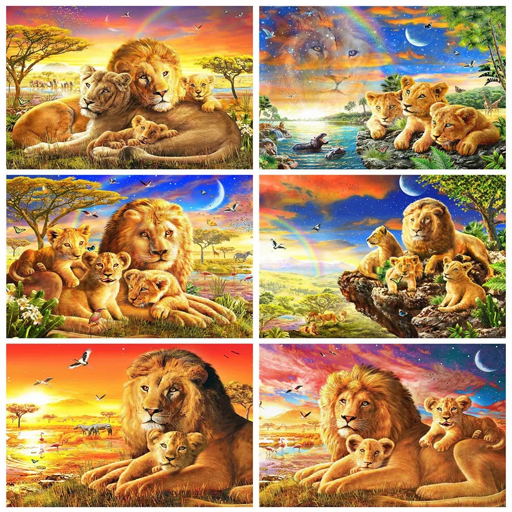 

Momoart Алмазная вышивка львы картина стразы алмазная мозаика полная выкладка животные кустарный Алмазная картина вышивка крестом домашнего ...