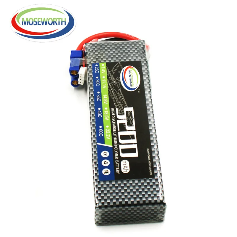 3S RC LiPo Батарея 11 1 V 5200 мА/ч 30C для радиоуправляемый самолет Квадрокоптер Вертолет