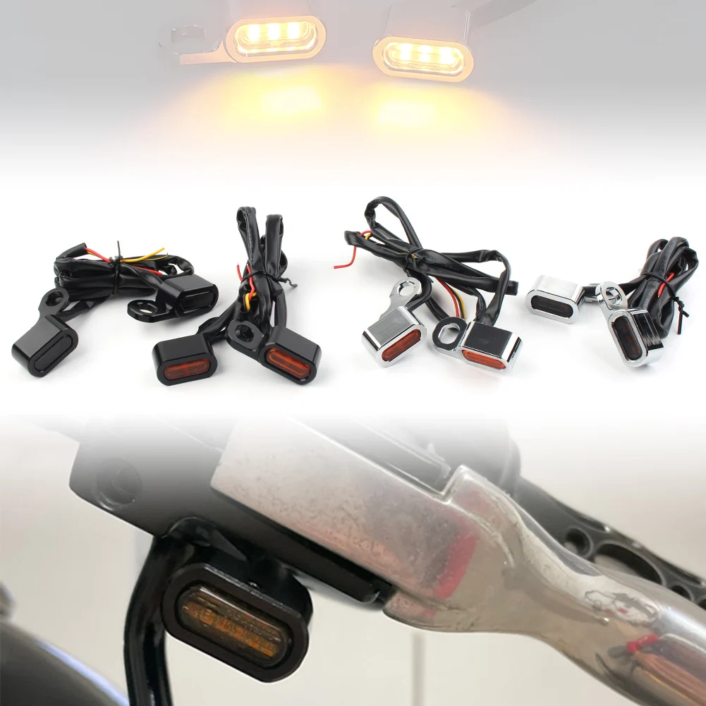 1 пара мотоцикл передний указатель поворота светильник мини лампа для Harley Dyna 1999