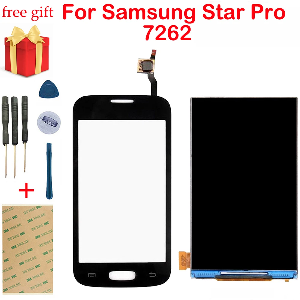 Для Samsung Star Pro S7262 7262 GT-S7262 S7260 7260 GT-S7260 ЖК-дисплей монитор экран + сенсорный
