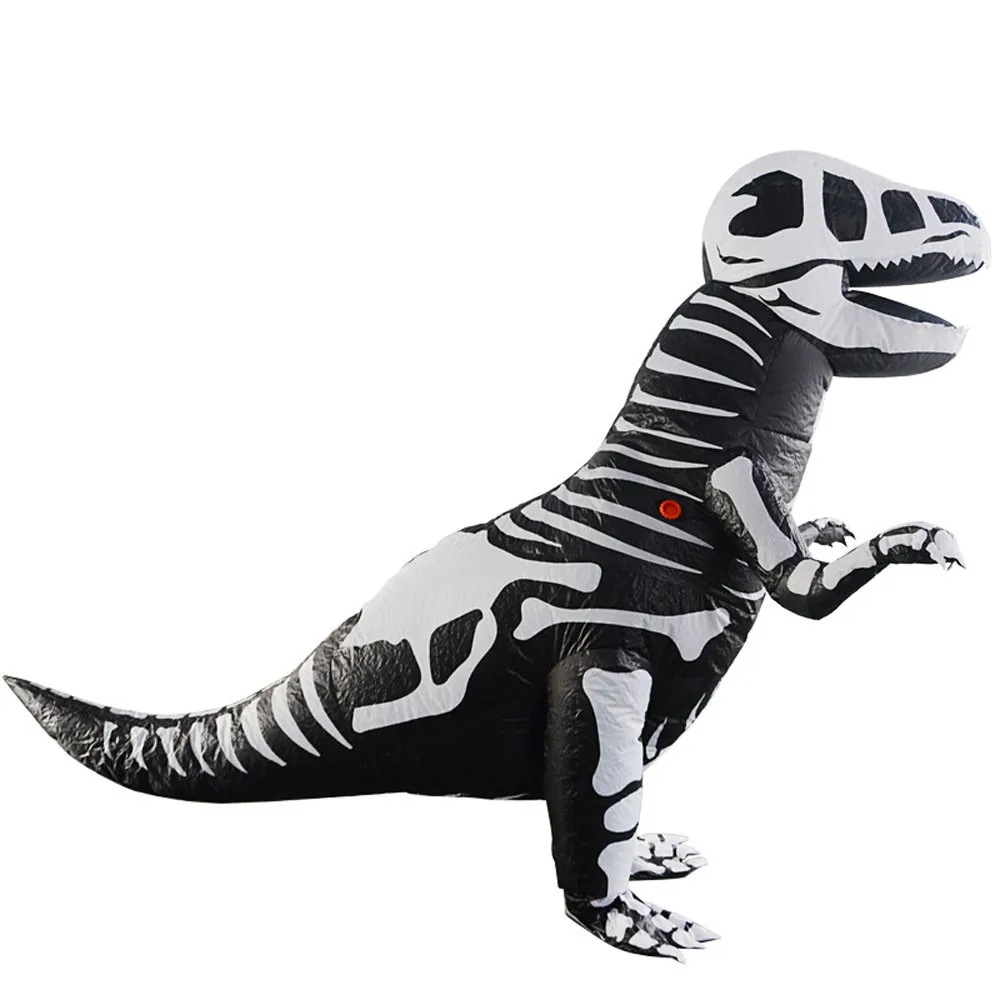 Надувной Скелет динозавр костюм взрослых Хэллоуин косплей платье дети и костюмы