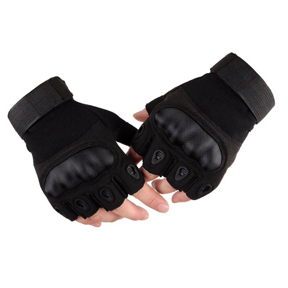 

Motorcycle Gloves Artificial Leather Hard Knuckle Half Finger Touchscreen Outdoor Winter Sports Protection Riding Gloves