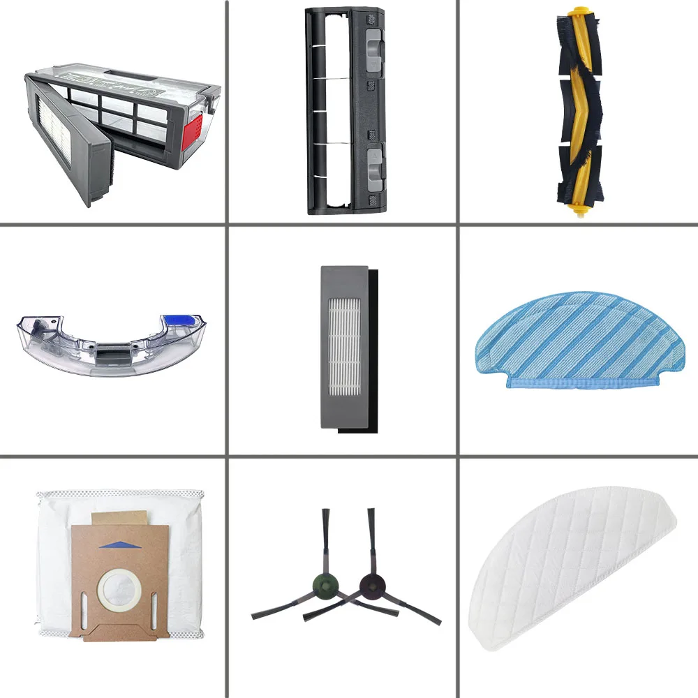 

Filter Disposable Mop Cloth Part DLX11-22, Main / Side Brush Dust Bag for ECOVACS DEEBOT OZMO T8 / T8 AIVI Robot Vacuum Cleaner
