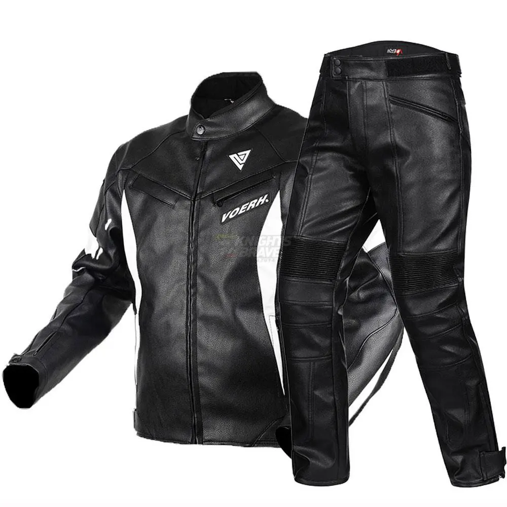 VOERH Winter Motorcycle Jacket Retro Leather Chaqueta Moto Men Waterproof Moto Suit Motorbike Riding Jacket Motocross Jacket