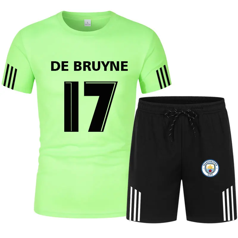 

2021De bruyne jersey Summer Branded Men's Clothing Graphic Oversized T-shirt+Shorts men sets Football team shirt tracksuit