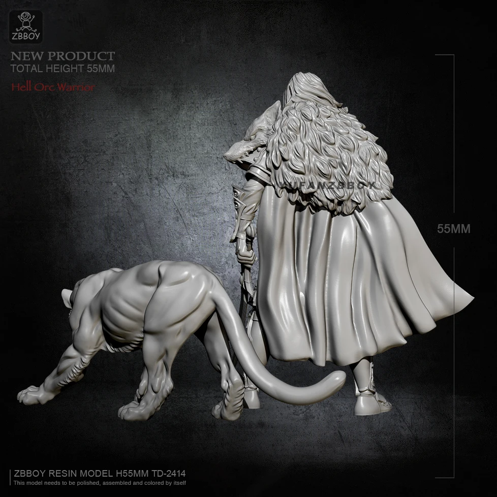 55 мм Смола Модель Комплект Принц и лев самосборка