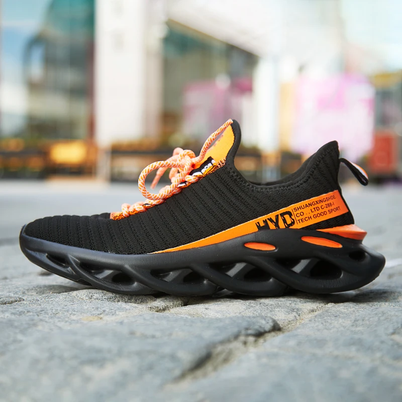 Мужская повседневная обувь новинка 2019 модная с дышащей сеткой светильник