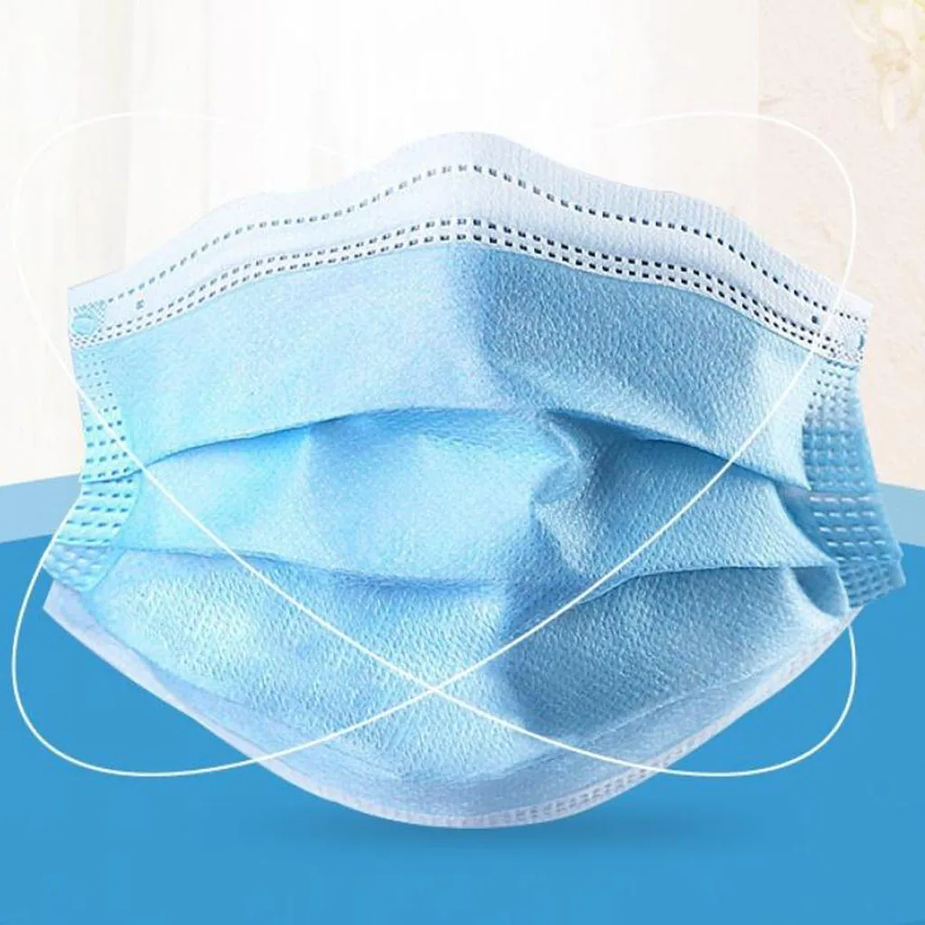 Маска для лица очищающая от пыли одноразовая 3-слойная дышащая маска с фильтром