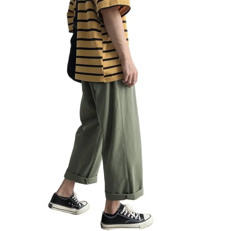 

2021 Summer Loose Wide-leg Pants Nine-point Pants Harem Pants Casual Pants Korean Fashion All-match Harajuku Street Casual Pants