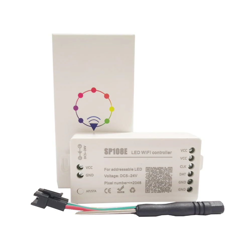 DC5-24V управления светодиодной лентой WS2812B WS2811 SK6812 Лер для музыкой Wi-Fi Bluetooth SP107E SP106E