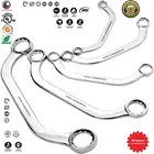 Метрический полумесячный гаечный ключ, полностью отполированный, 8x10mm-21X23 мм, комбинированный гаечный ключ, Torx гаечный ключ u-образный двухконцевый гаечный ключ