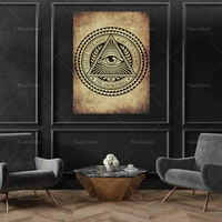 all seeing eye occult print poster illuminati poster goth decoration witchcraft art esoteric home decor cool print