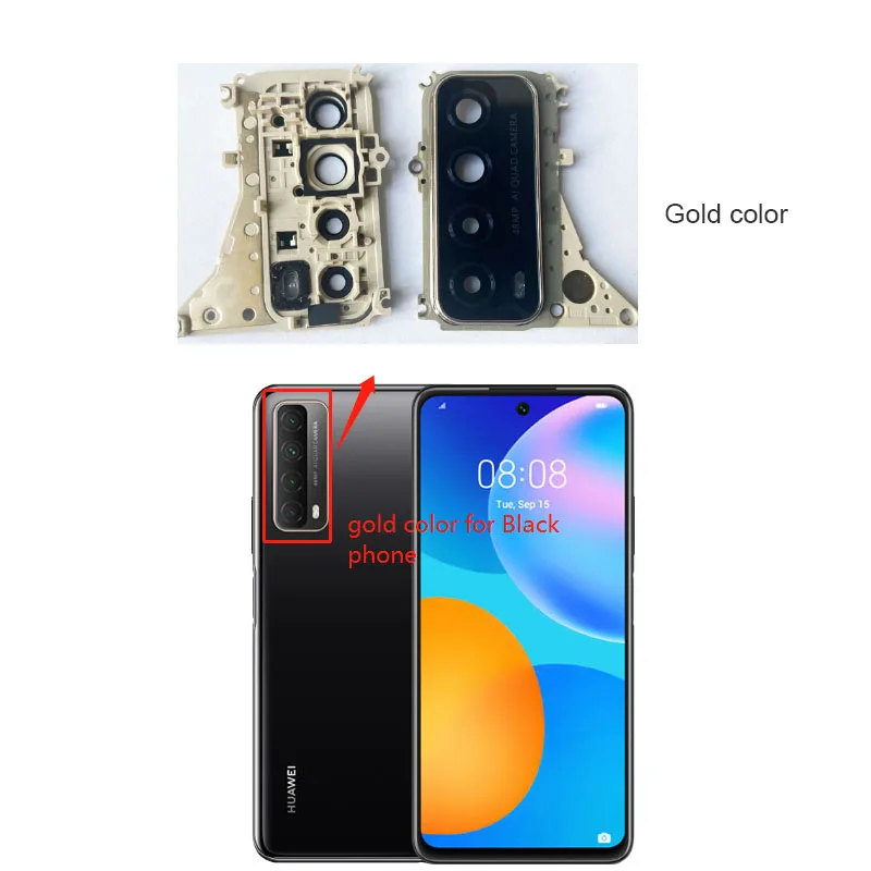 Новинка для Huawei Y7A / P Smart 2021 задняя камера объектив заднее стекло с рамкой наклейка