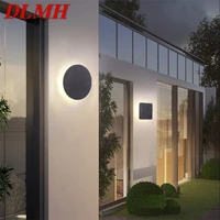dlmh modern patio wall light fixture waterproof led sconce simple creative decorative for home bedroom porch balcony