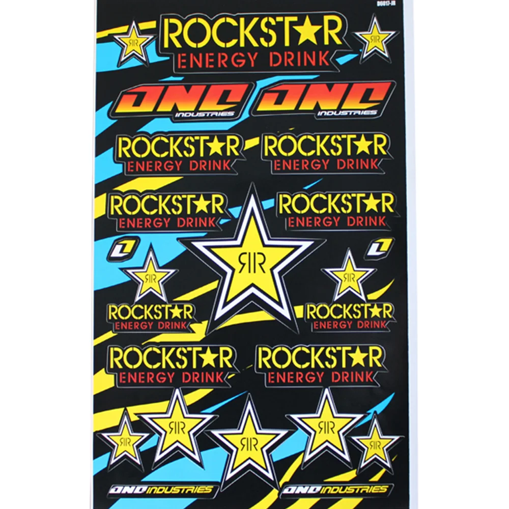 Наклейки для мотокросса 30 см х 4 см/1 лист виниловые Стикеры спонсорских гонок