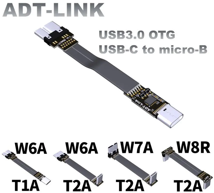 

USB 3,0 Micro-B OTG мужской/женский OTG Профессиональный плоский кабель для сварки ID Type C удлинитель данных кабель Intel вверх плата Встроенный USB C