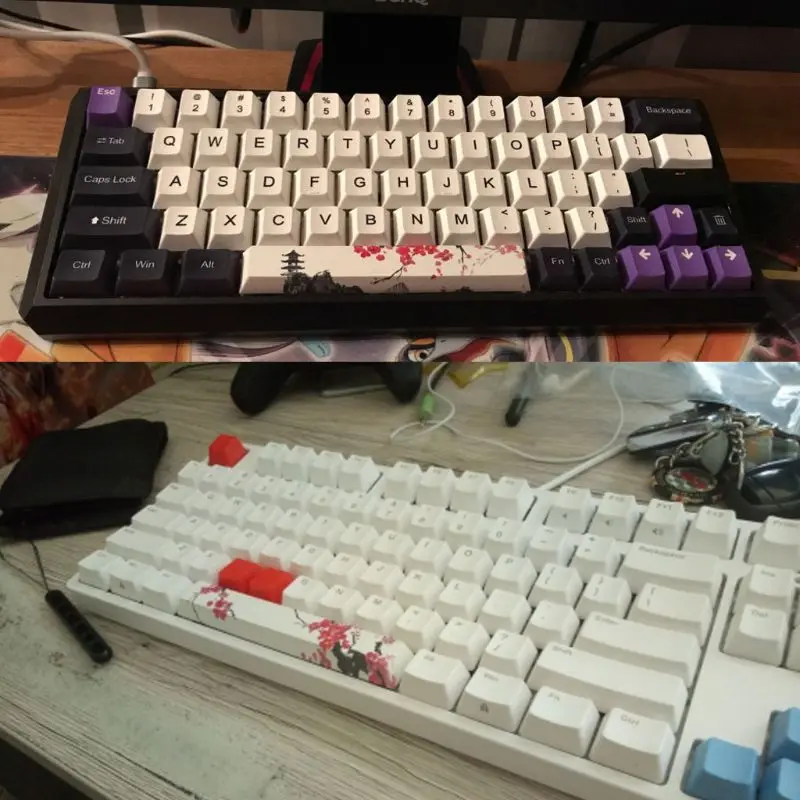 Запасная крышка для клавиатуры SpaceBar PBT с пятью боковыми чернилами ПОДБИТАЯ