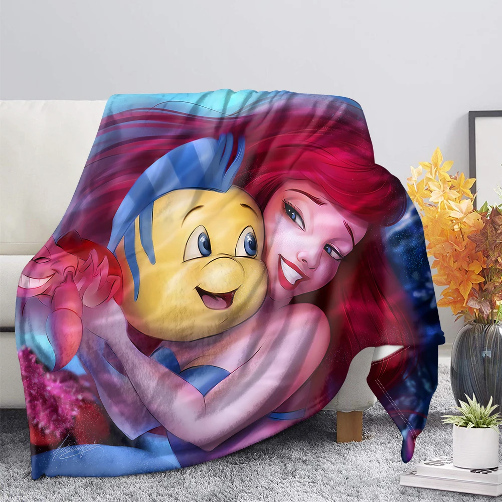 

Cartoon Mermaid Frozen Elsa Anna Blanket Disney Tinkerbell Angel Wings Throw Sofa Car Bed Bedding Baby Bedroom Decoration