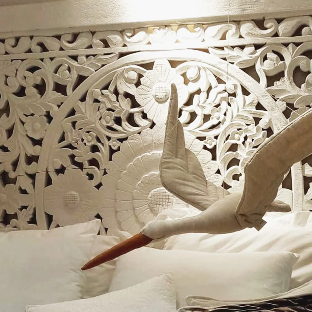 

Cotton Line Wall Hanging Swan Plush Stuffed Doll Nursery Room Pendant Home Bedroom Kids Room Decoration Hanging Ornament Hanging