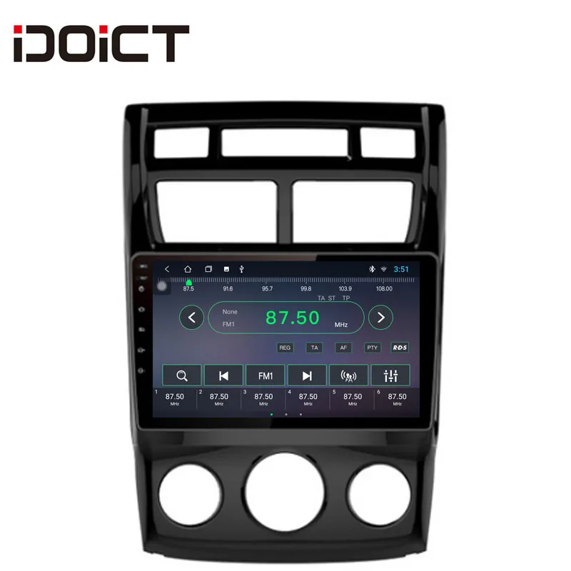 Автомобильный DVD плеер IDOICT Android 8 1 IPS 2 ГБ + 32 ядер GPS навигация мультимедиа для KIA