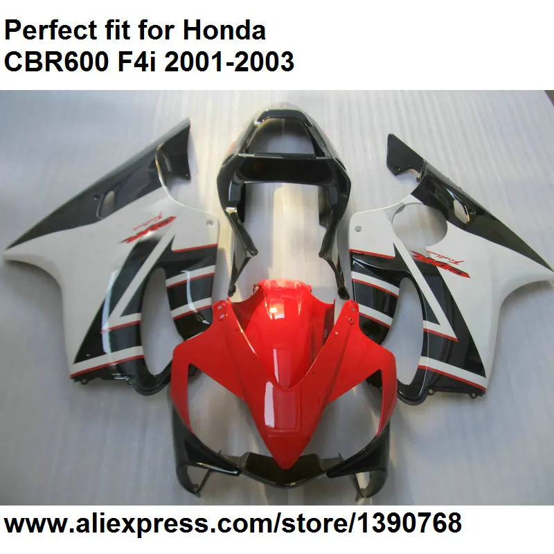 АБС пластик Обтекатели для Honda CBR 600 F4i 01 02 03 белый черный комплект Красного