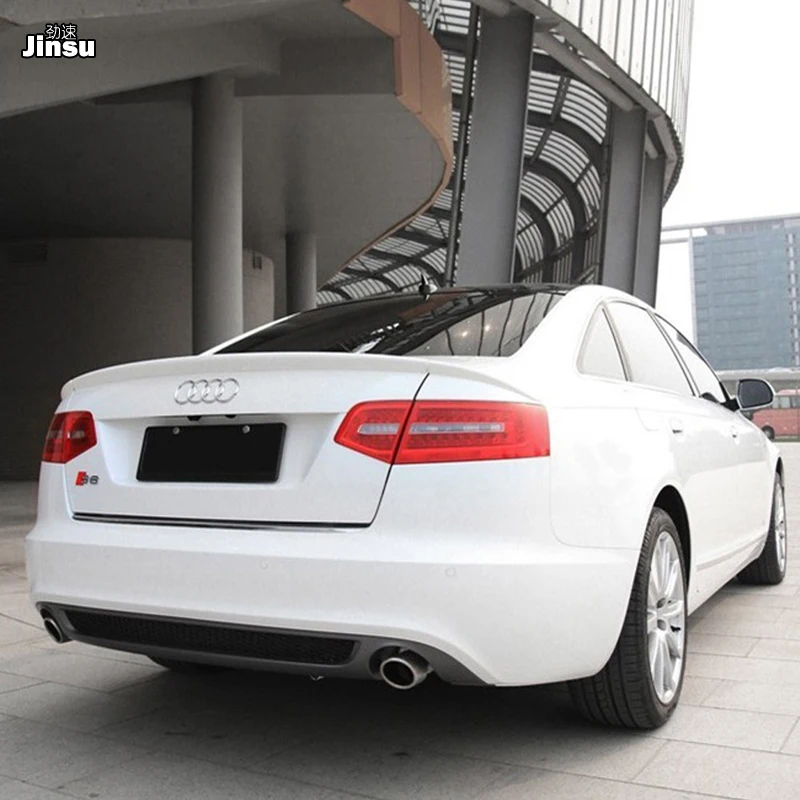 ABT Стиль 3 шт./компл. PU пластик задний багажник спойлер для Audi A6 c6 Седан 2005 2012