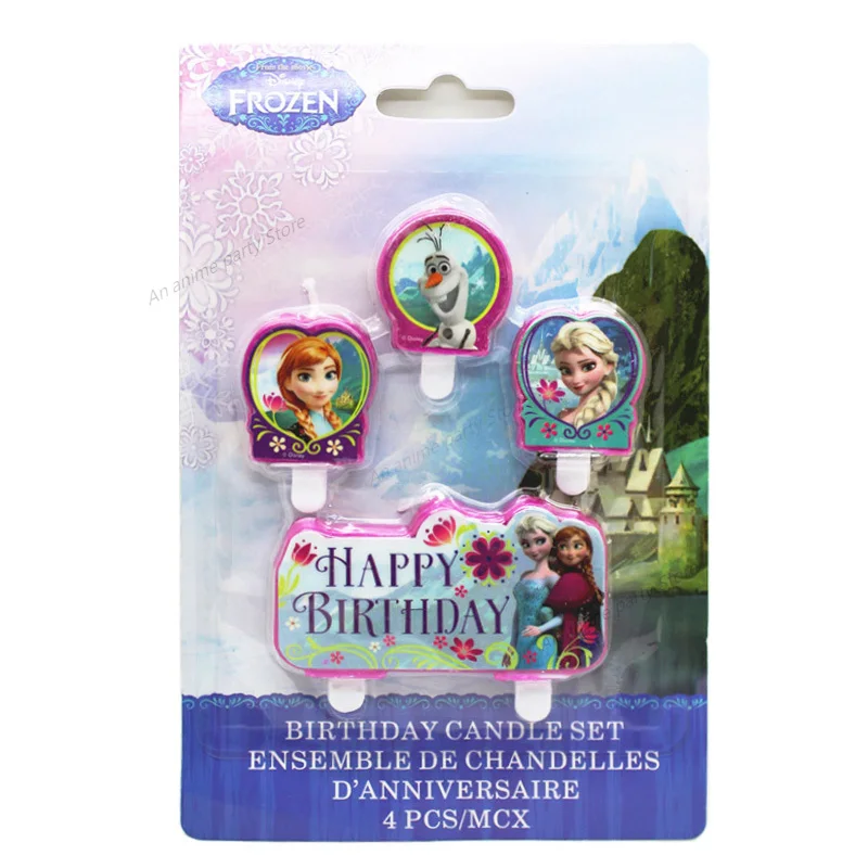 Набор Замороженных Свечей для праздника, Топпер для торта, Декорация детского дня рождения, Украшения Новые на.