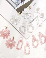 new lovely petal acetate earrings acrylic resin earrings girls personality earrings popular summer earrings
