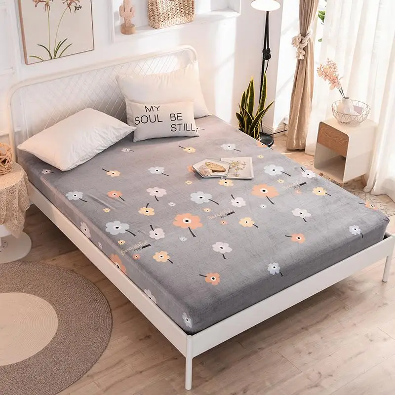 

Bed Linen Home Elastic Fitted Sheet Winter Warm Bed Sheet Soft Velvet Flannel Bedspread Double Couple Mattress Cover 180*200cm