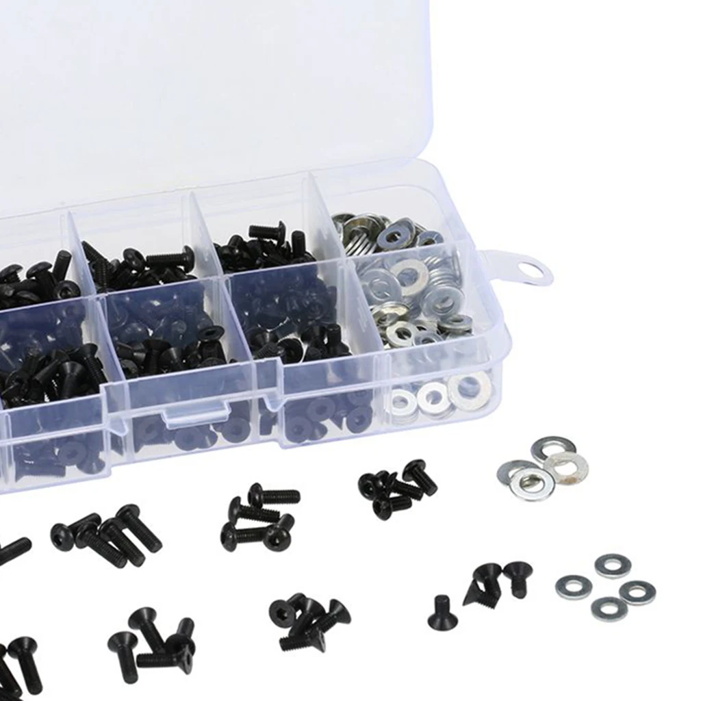 

180PCS Screw Box Repair Supplies for HSP SCX10 HPI 1/10 RC Car,