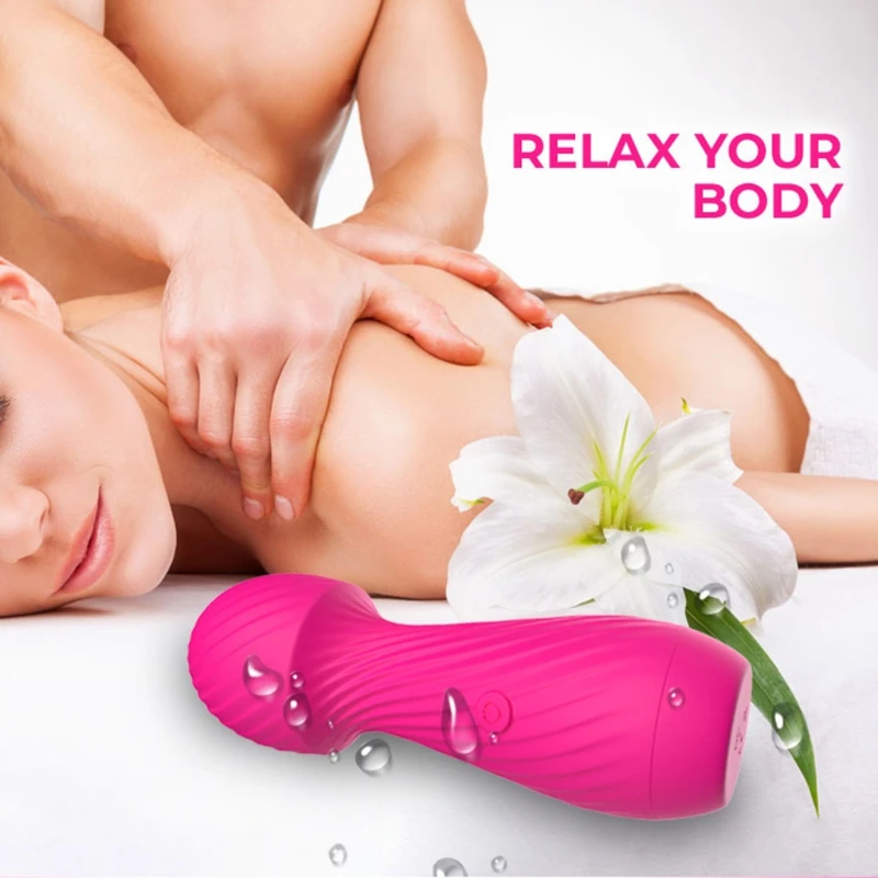 

Personal Mini Wand Massager Handheld Electric With 9 Vibration Modes Rechargeable Waterproof For Body Relief Random Color