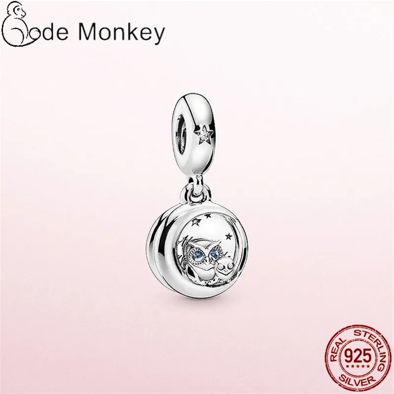 Pandach Little Owl Charm Authentic 925 Sterling Silver Beads Fit Original Bracelet Hot Sale DIY Jewelry Making CMS1504 | Украшения и