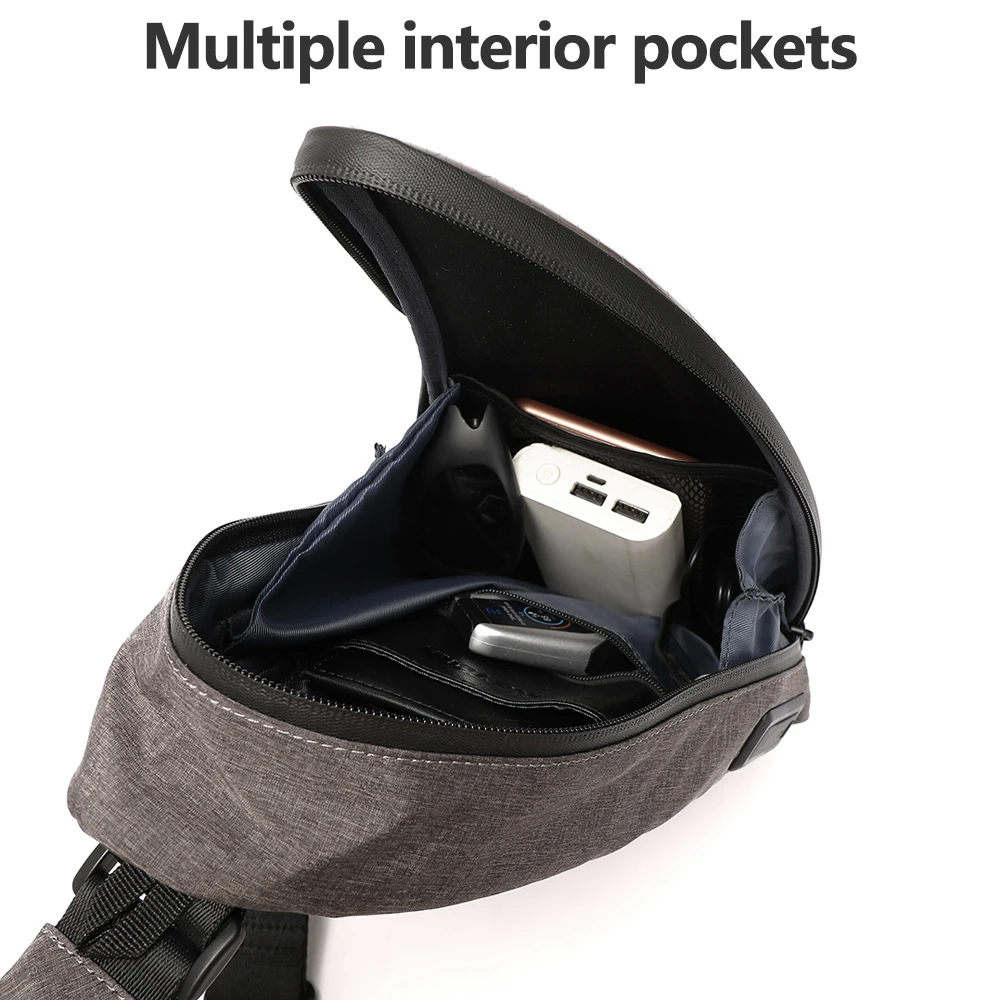 Сумка слинг через плечо водонепроницаемый дорожный нагрудной рюкзак с USB портом