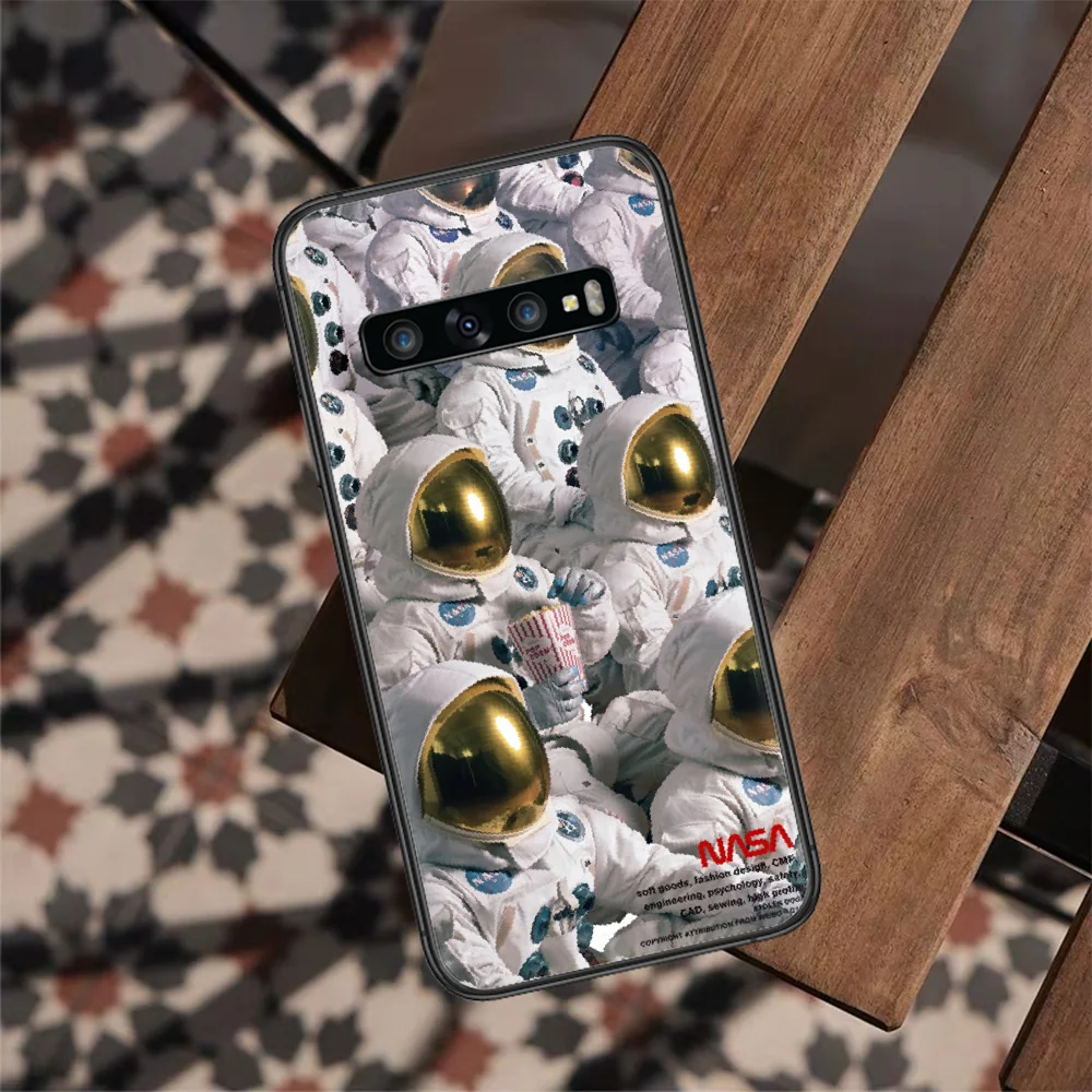 

Aerospace Nasas Phone Case For Samsung Galaxy S 7 21 Note 8 9 10 20 E FE Plus Ultra black Bumper Pretty Back Soft Cell Fashion