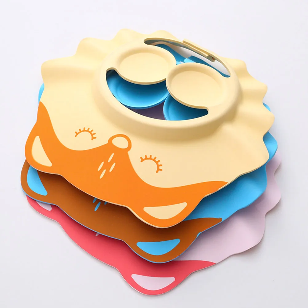 

2pcs Baby Shower Hat Adjustable Toddler Hair Washing Visor Baby Shampoo Caps Bath Visor Ear Protection Hat Hair Washing Caps