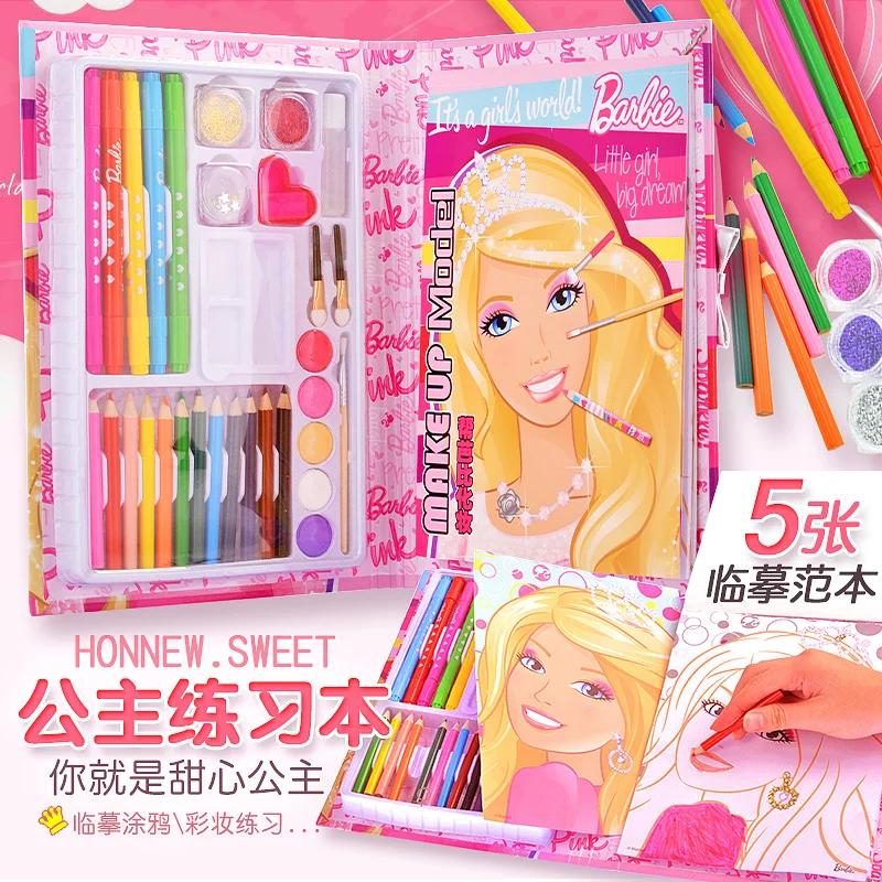 Enlarge Children's Painting Book Baby Coloring Picture Book Barbie Princess Picture Book Toddler Coloring Book Girl Painting Book