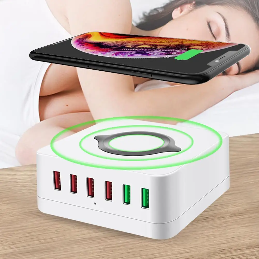 

Universal 6 Ports QC3.0 USB Hub Smart USB Charger Fast Station Stand Hub Charge Phone Quick For Mobile Charging 5V/2.4A Doc Y1D0