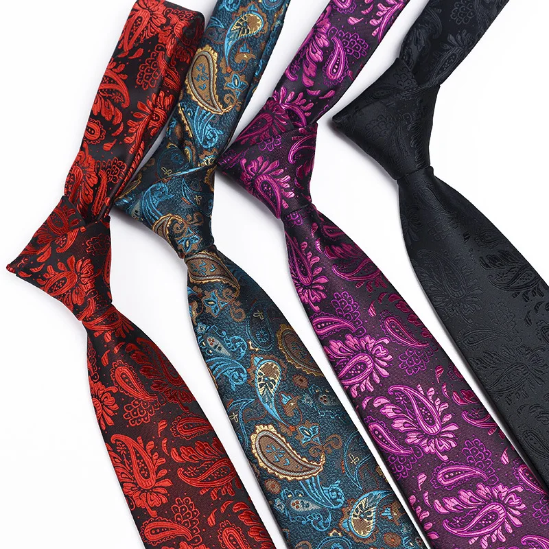 

Sitonjwly Paisley Floral Printed Neckties for Mens Polyester Gravata Corbatas Neck Ties Wedding Party Casual Cravat Bow Tie