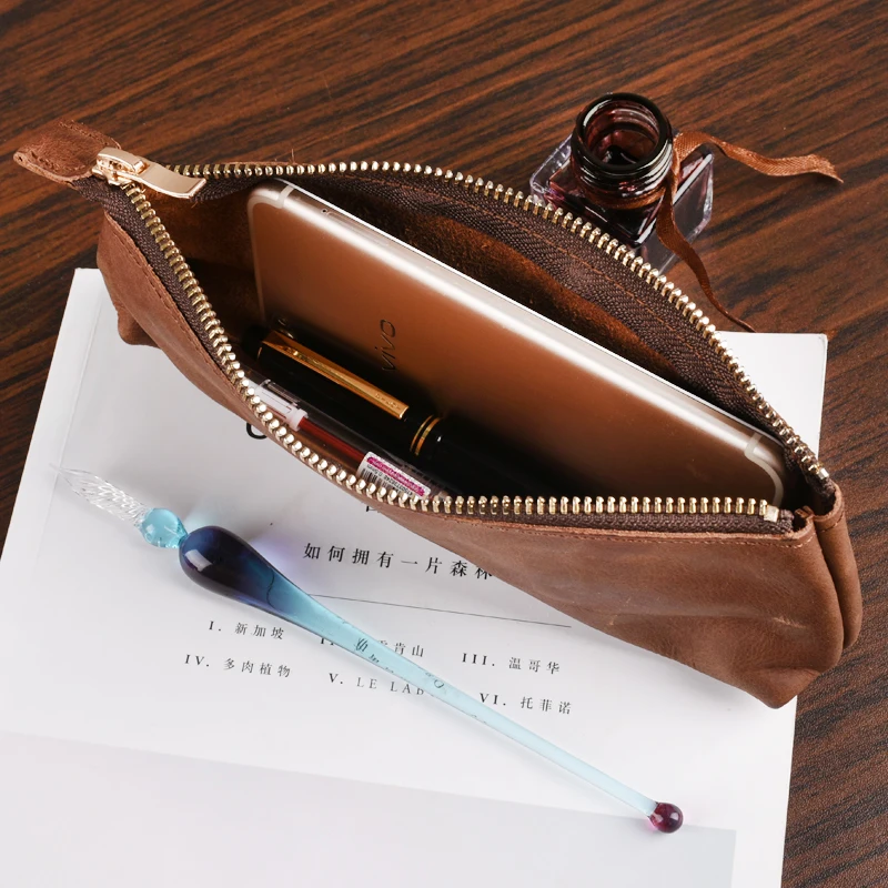 Винтажная Сумка карандаш из натуральной кожи лимитированная серия кошелек сумка