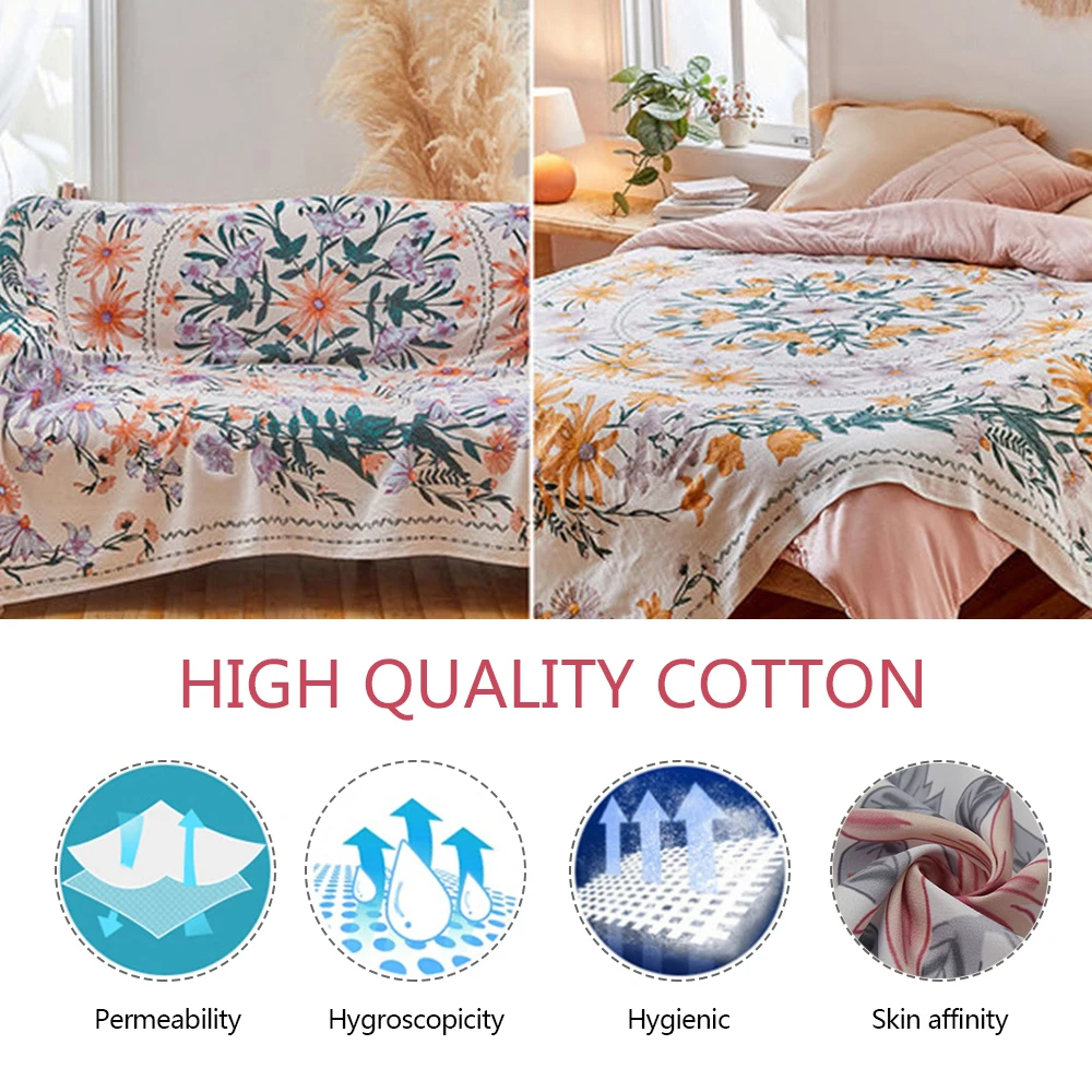 Indian Mandala Tapestry Wall Hanging Flower Psychedelic Decor for Living Room Bedroom Bohemian Plant Print | Дом и сад